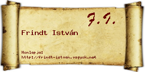 Frindt István névjegykártya